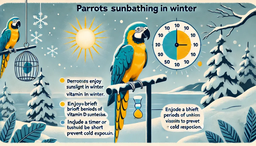 How Long Can Parrots Sunbathe in Winter?