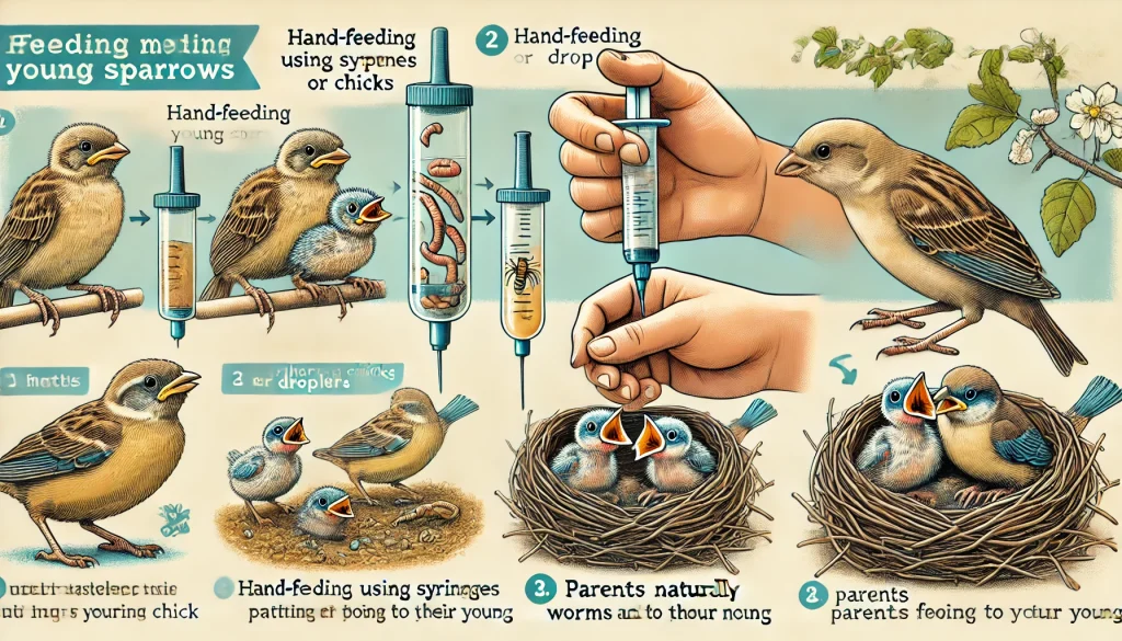 Feeding Methods for Sparrow Chicks